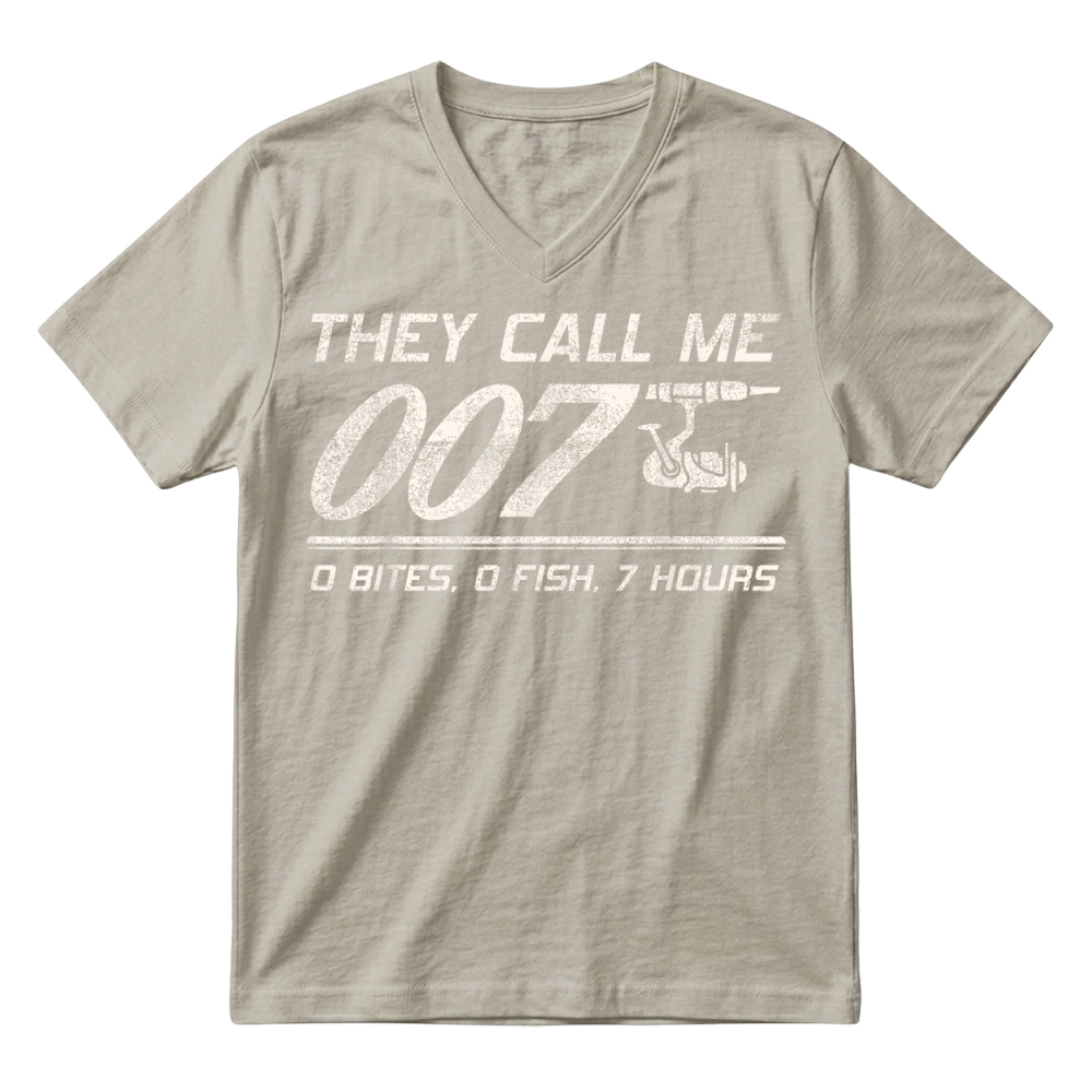 Product Fisherman Joke Dad   They Call Me 007   Funny Fishing Humor T Shirt V-Neck T-shirt