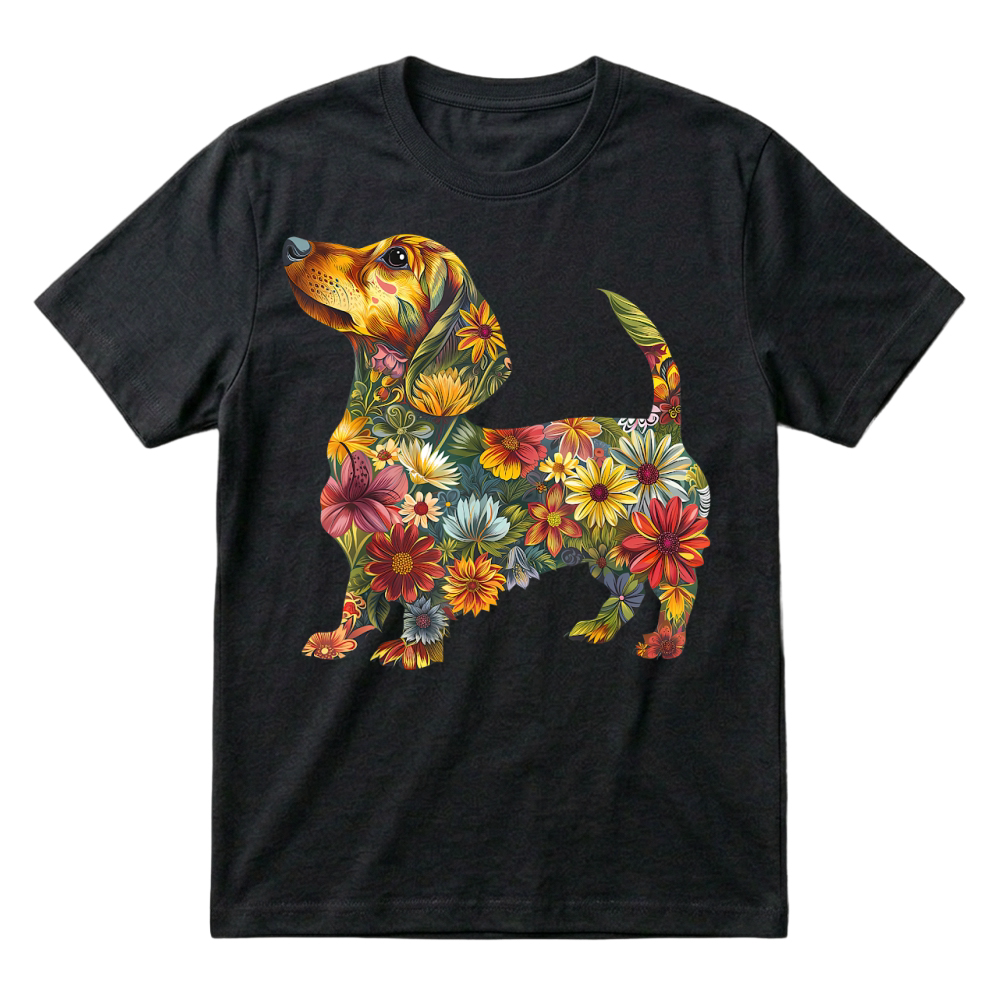 Product Floral Dachshund Cute Pet Dog Animal Lover Doxie Mama Women T Shirt T-Shirt