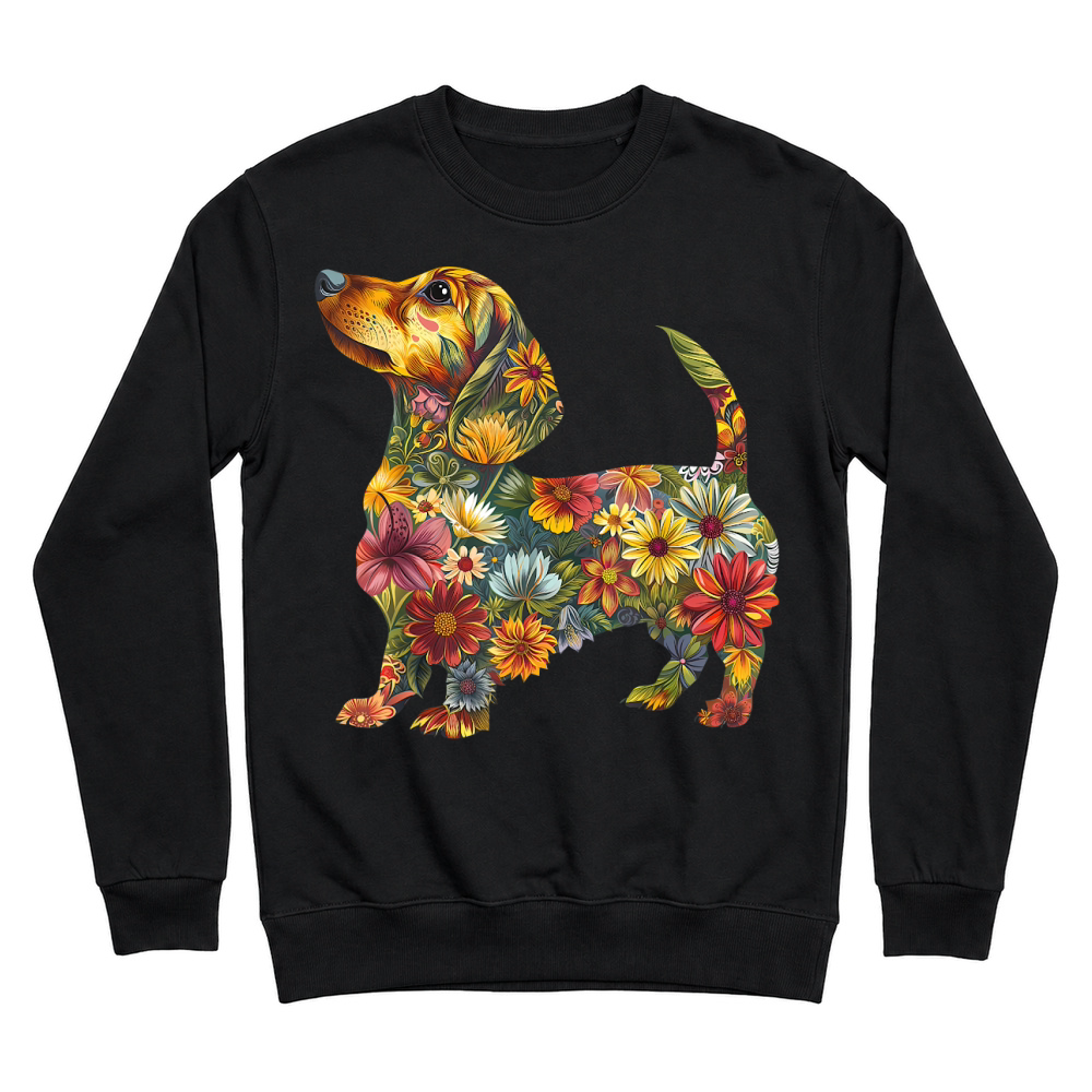 Product Floral Dachshund Cute Pet Dog Animal Lover Doxie Mama Women T Shirt Unisex Sweatshirt