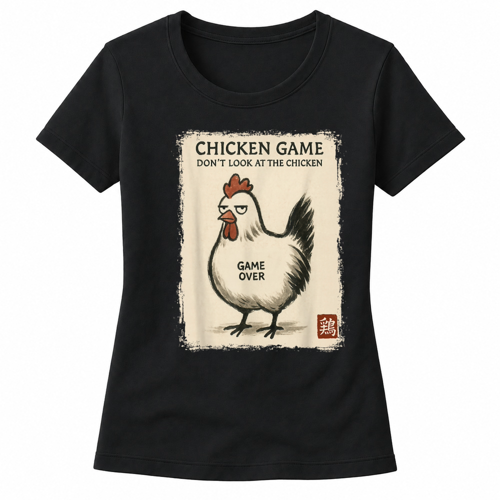 Product Funny Japanese Art Chicken Game Graphic Tee Men Women Teens T Shirt Women's T-shirts