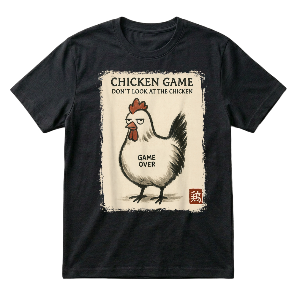 Product Funny Japanese Art Chicken Game Graphic Tee Men Women Teens T Shirt T-Shirt
