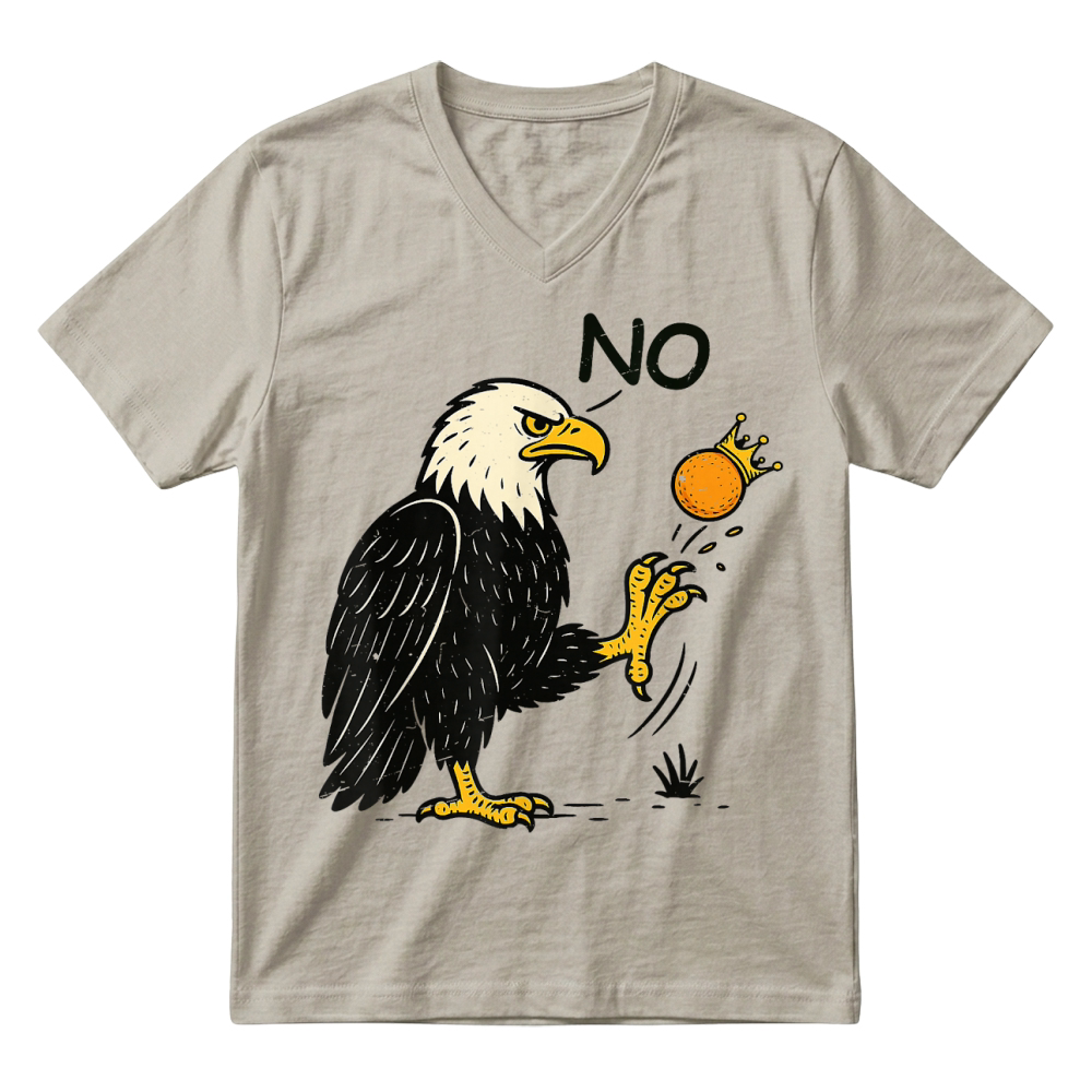 Product Funny No Kings in America Shirt   Retro Political V-Neck T-shirt