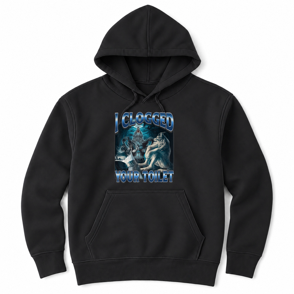 Product Funny Unhinged Alpha Wolf Meme Unisex Hoodie