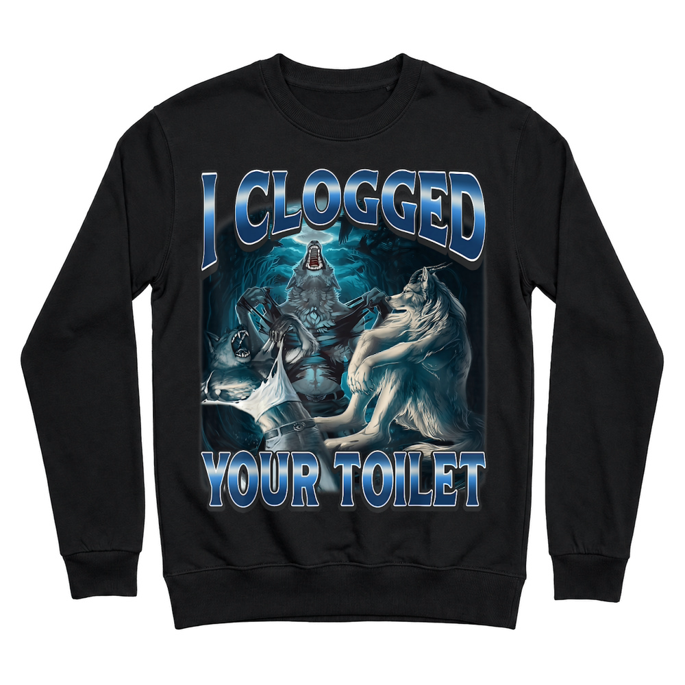 Product Funny Unhinged Alpha Wolf Meme Unisex Sweatshirt
