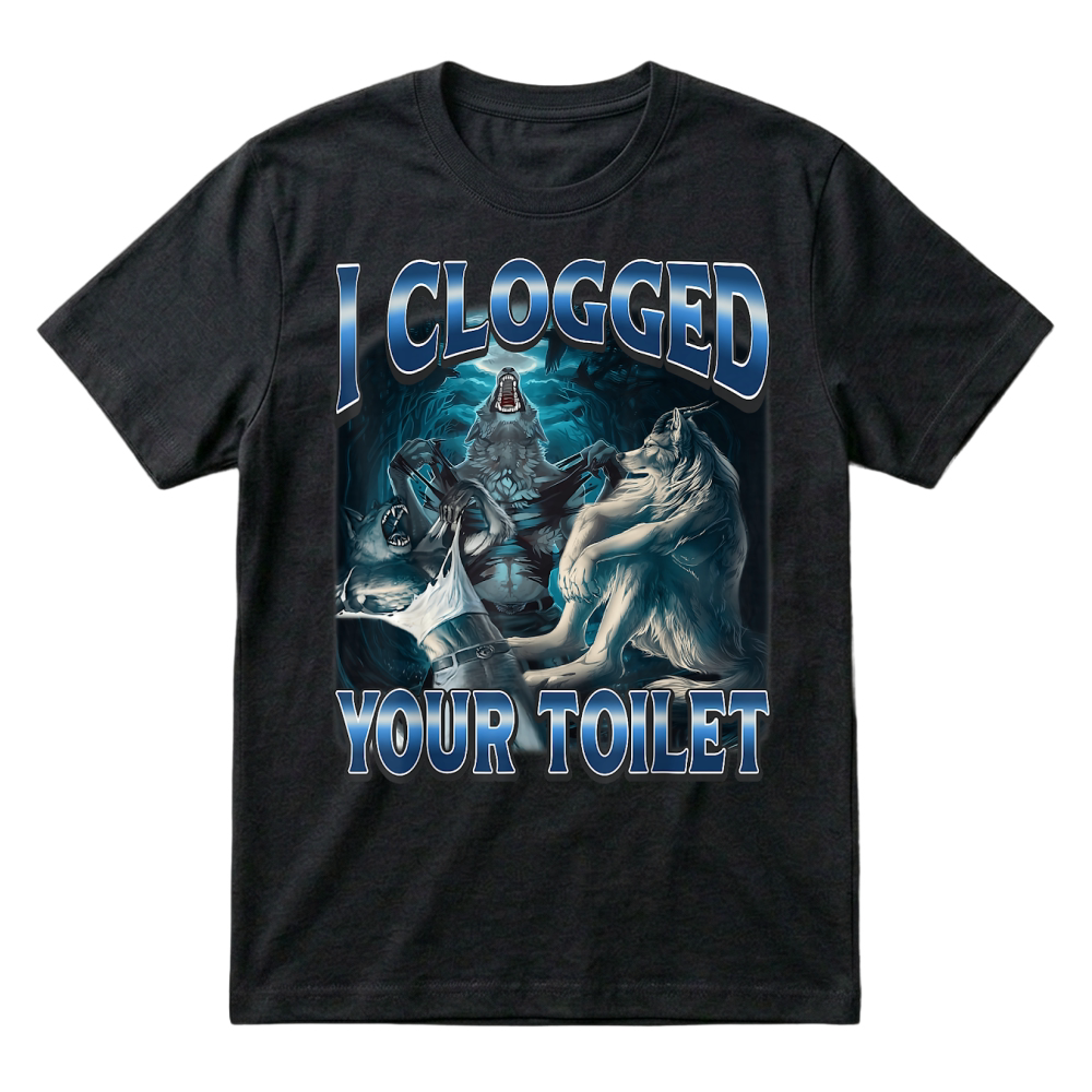 Product Funny Unhinged Alpha Wolf Meme T-Shirt