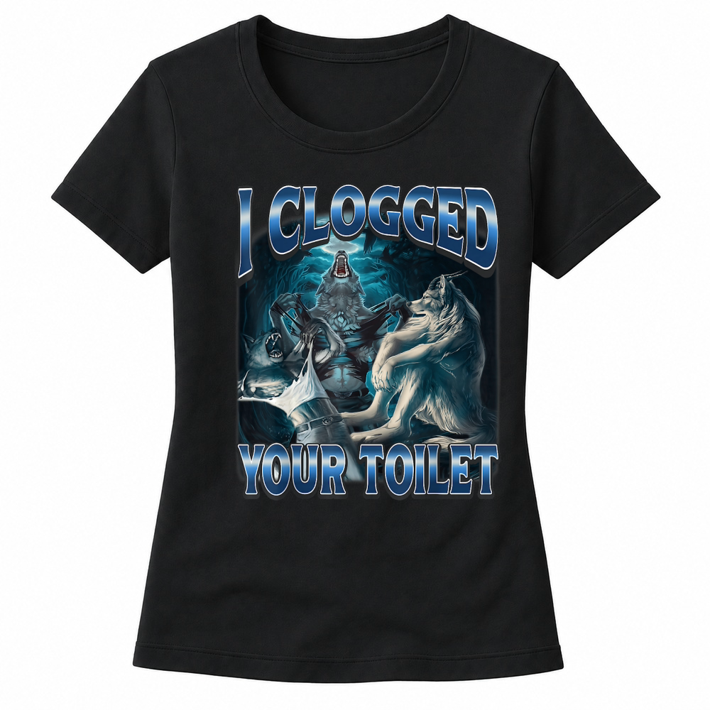 Product Funny Unhinged Alpha Wolf Meme Women's T-shirts