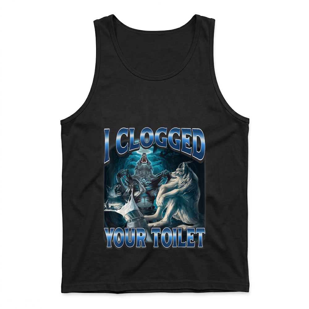 Product Funny Unhinged Alpha Wolf Meme Tank Top