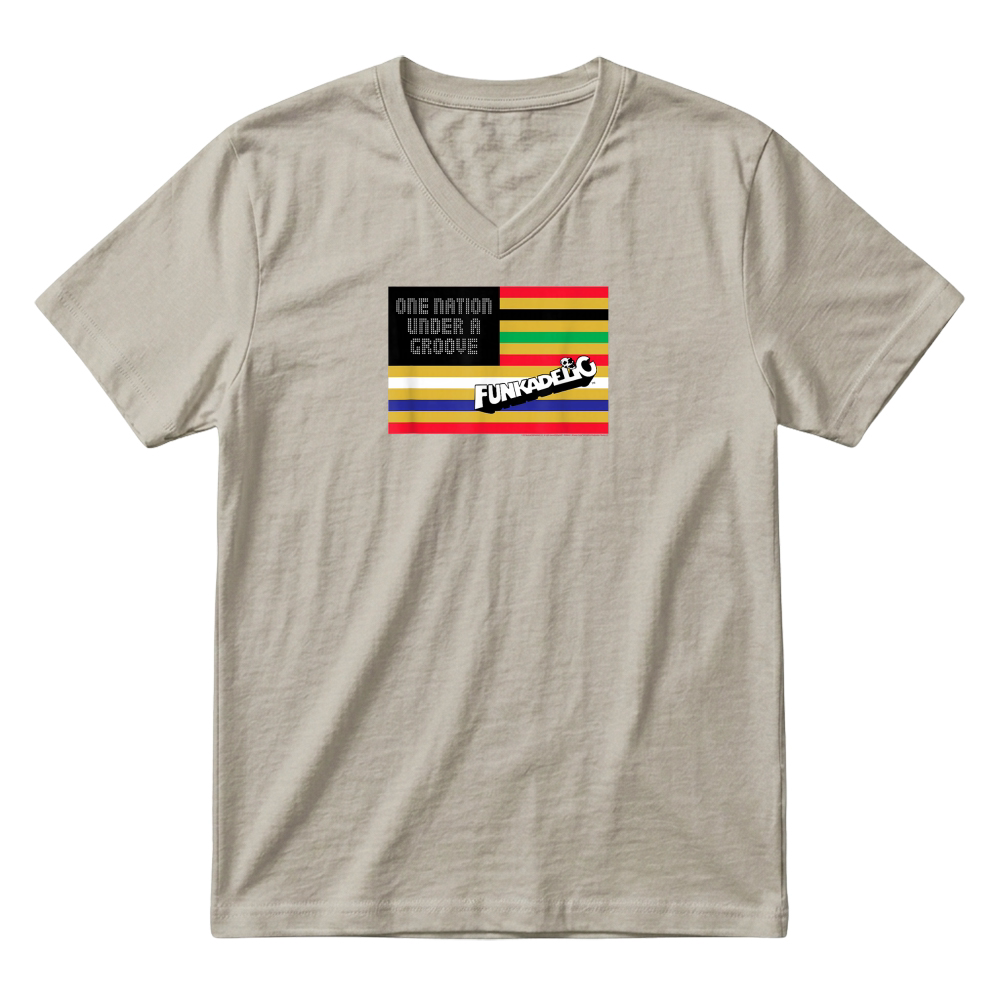 Product George Clinton Funkadelic One Nation Under A Groove Flag V-Neck T-shirt