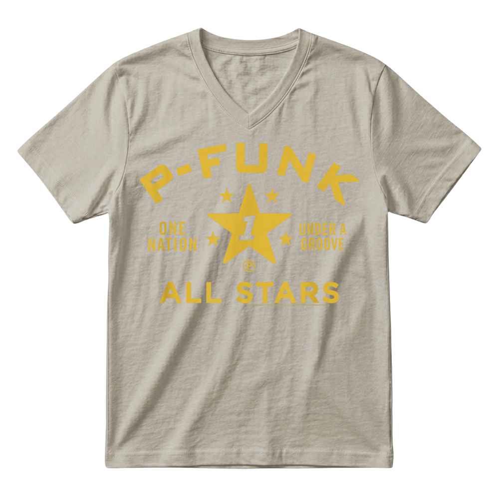 Product George Clinton P Funk All Stars One Nation Under A Groove V-Neck T-shirt