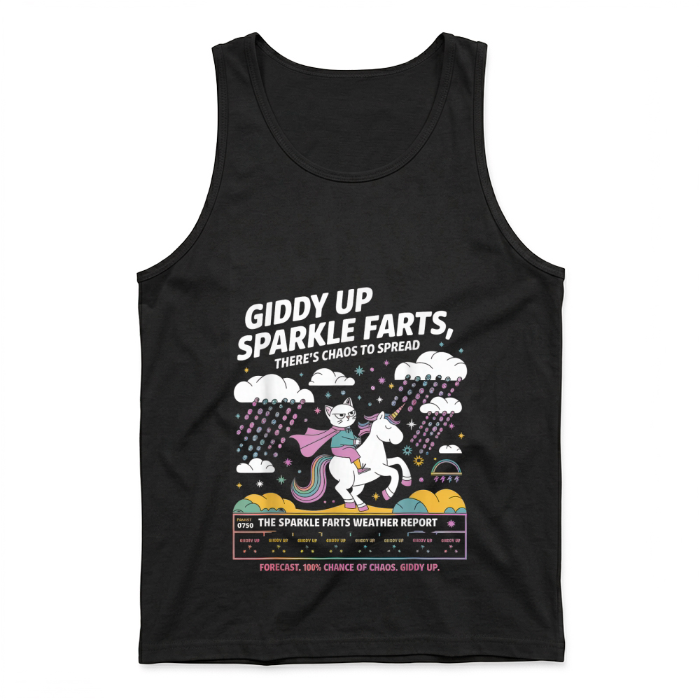 Product Giddy Up Sparkle Farts Tshirt Girl There's Chaos to Spread T Shirt Tank Top