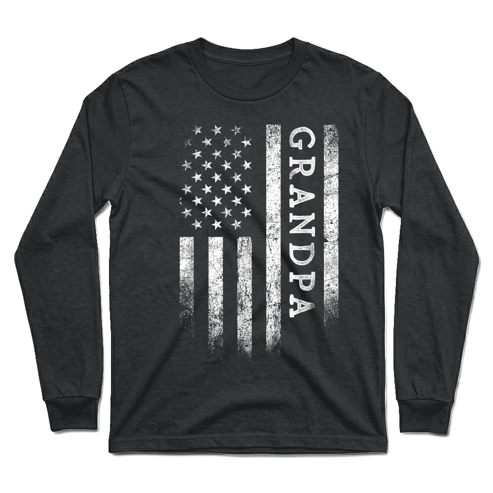 Product Grandpa American Flag Grandpa Gifts Patriotic Father's Day Unisex Longsleeve