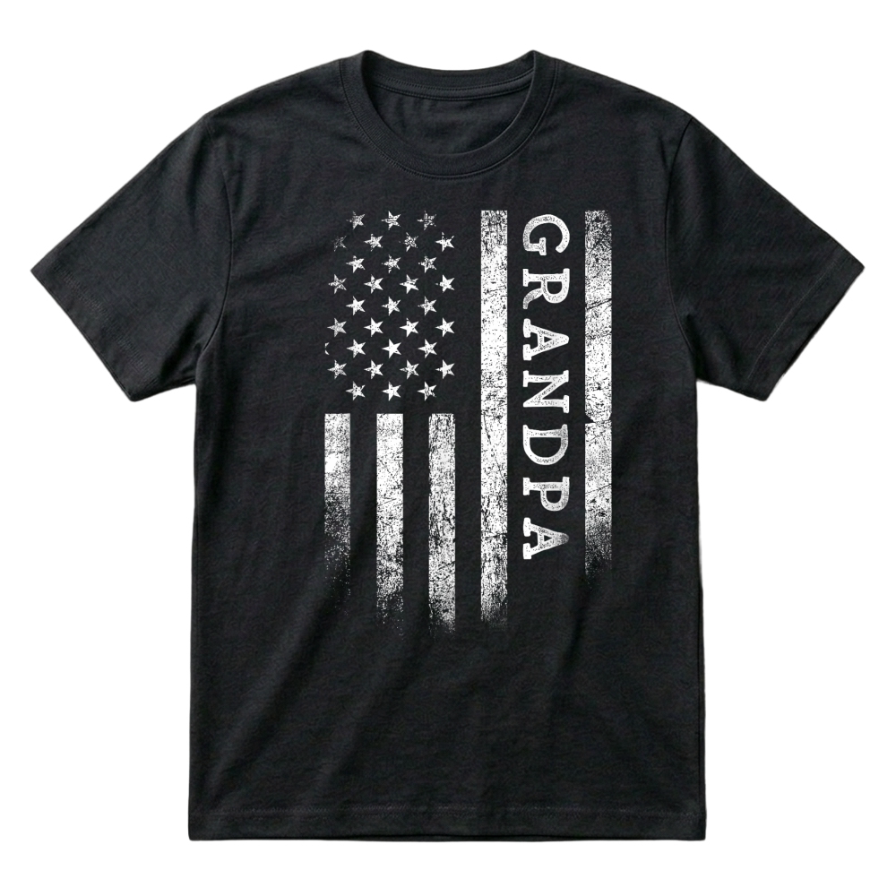 Product Grandpa American Flag Grandpa Gifts Patriotic Father's Day T-Shirt