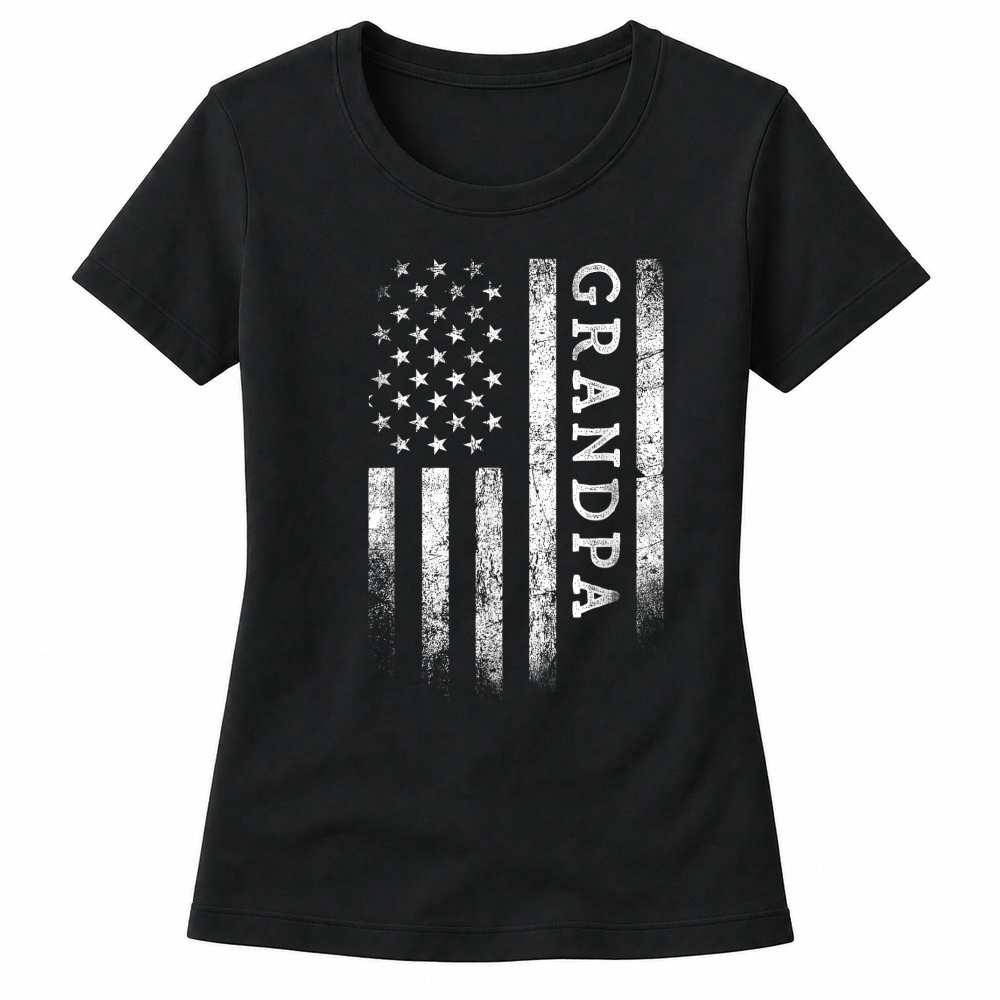 Product Grandpa American Flag Grandpa Gifts Patriotic Father's Day Women's T-shirts