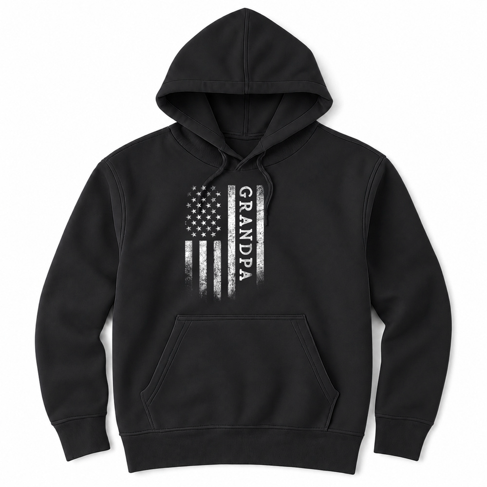 Product Grandpa American Flag Grandpa Gifts Patriotic Father's Day Unisex Hoodie