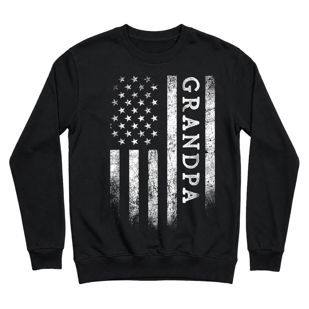 Product Grandpa American Flag Grandpa Gifts Patriotic Father's Day Unisex Sweatshirt