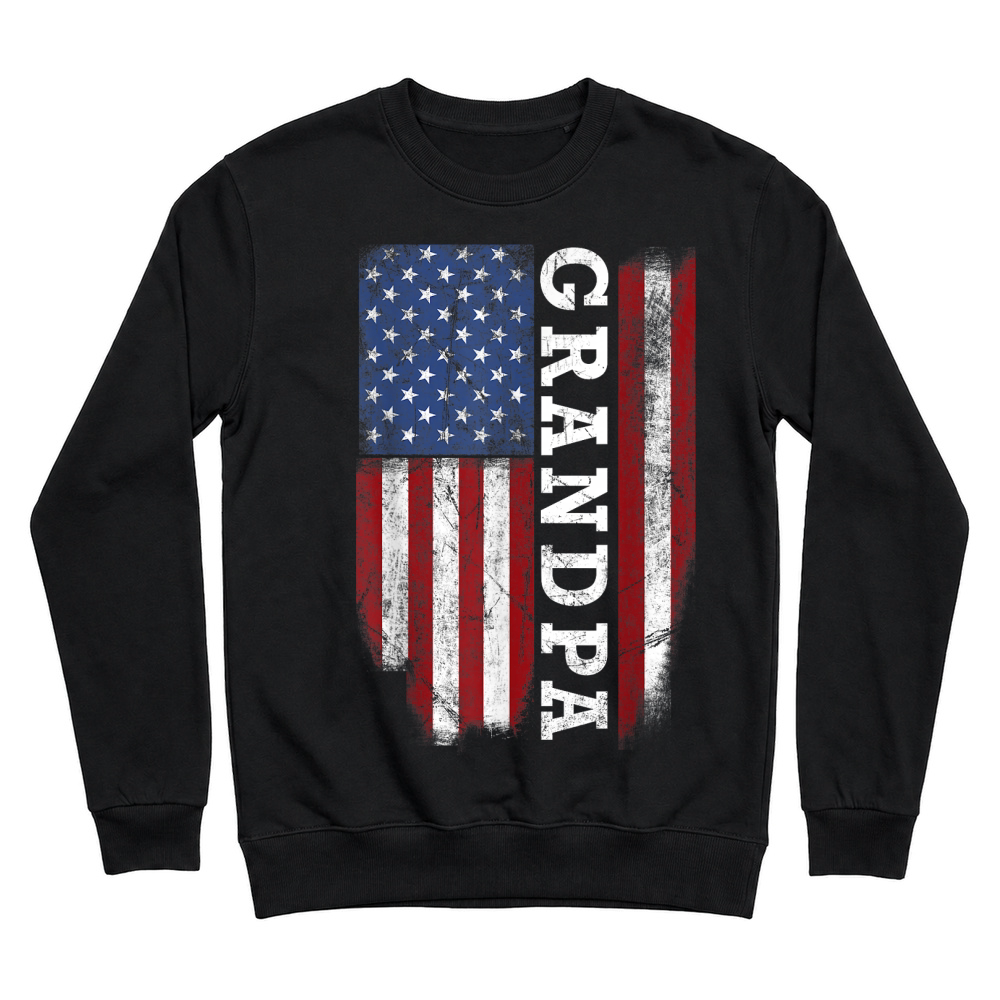 Product Grandpa Flag Shirt   USA American Flag for Proud Grandfather Unisex Sweatshirt