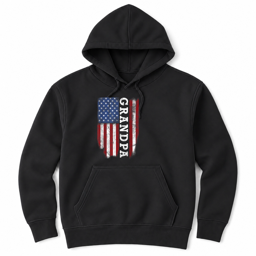 Product Grandpa Flag Shirt   USA American Flag for Proud Grandfather Unisex Hoodie