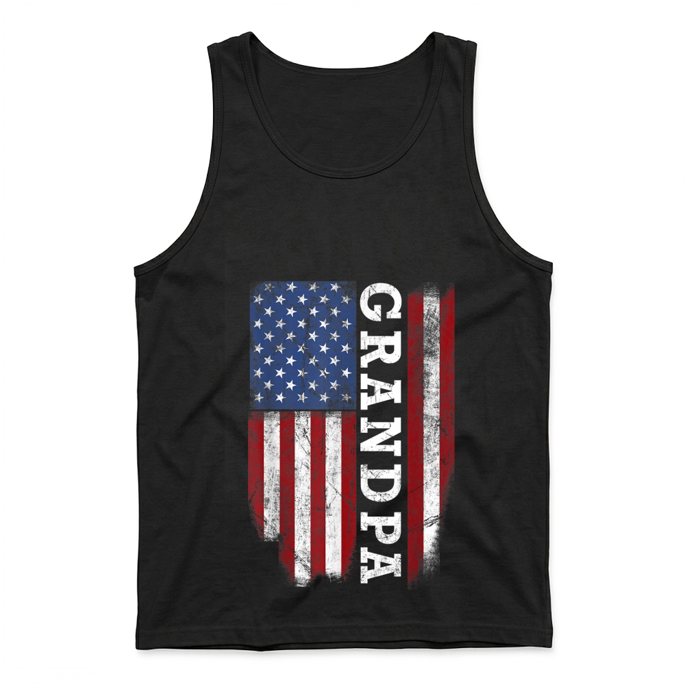 Product Grandpa Flag Shirt   USA American Flag for Proud Grandfather Tank Top