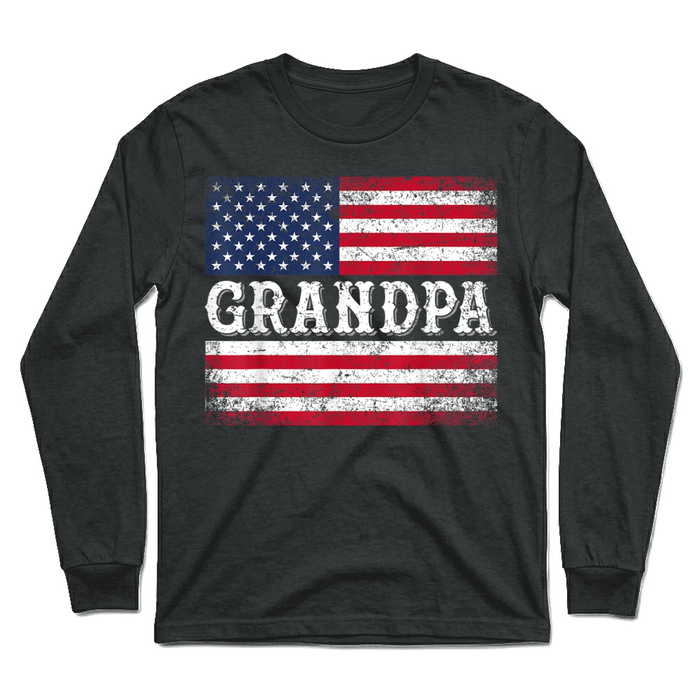 Product Grandpa Vintage USA Flag Patriotic 4th of July T Shirt Unisex Longsleeve