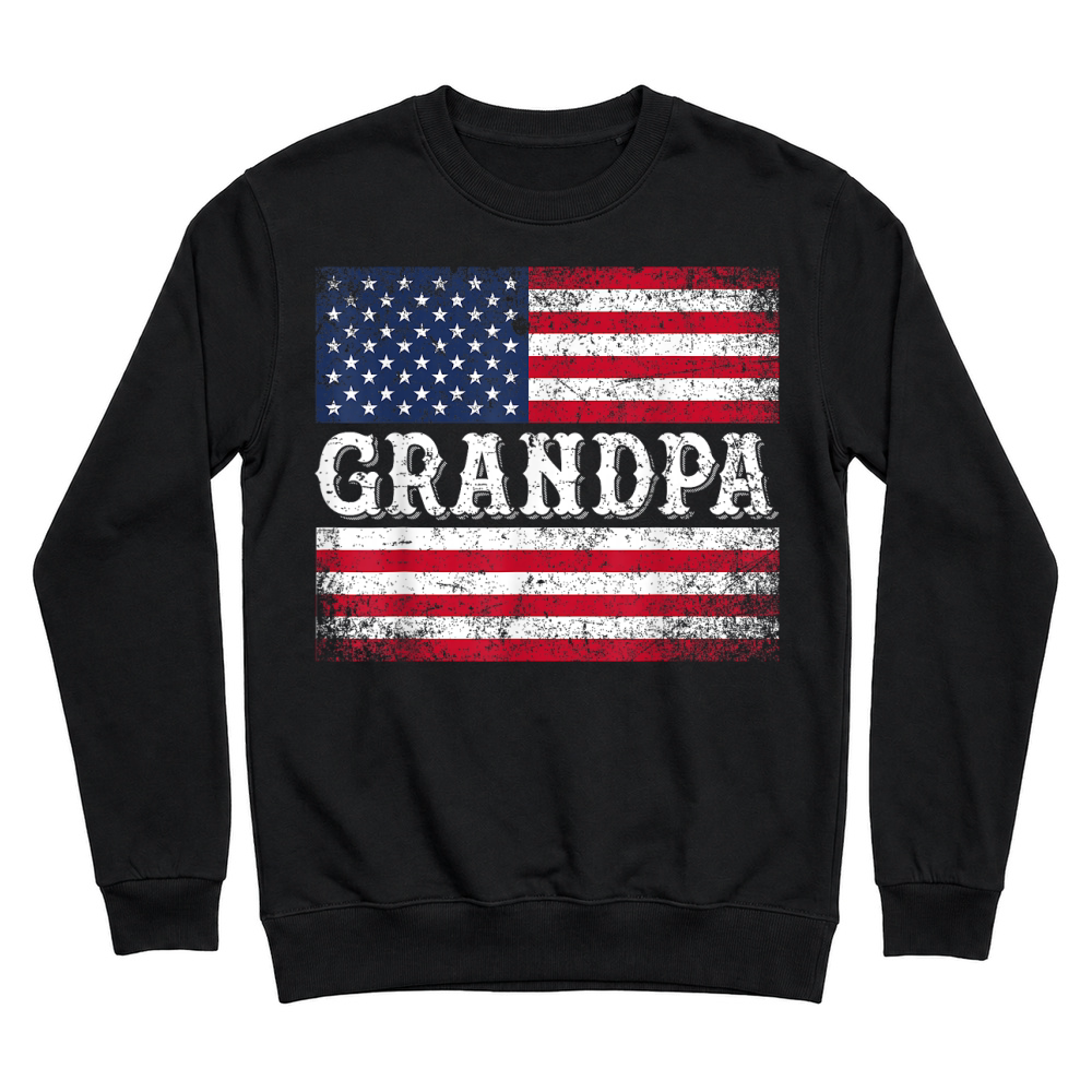Product Grandpa Vintage USA Flag Patriotic 4th of July T Shirt Unisex Sweatshirt