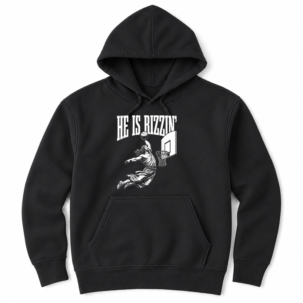 Product He is Rizzin Funny Jesus Basketball Meme Easter Christian T Shirt Unisex Hoodie