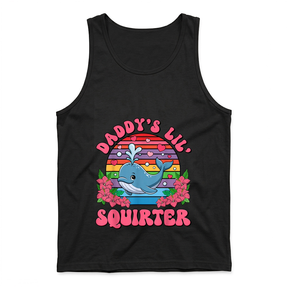 Product Inappropriate Funny Daddy's Lil Squirter Embarrassing Women Tank Top
