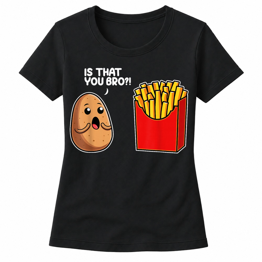 Product is That You Bro Potato French Fry Vegetable Funny Food Pun T Shirt Women's T-shirts