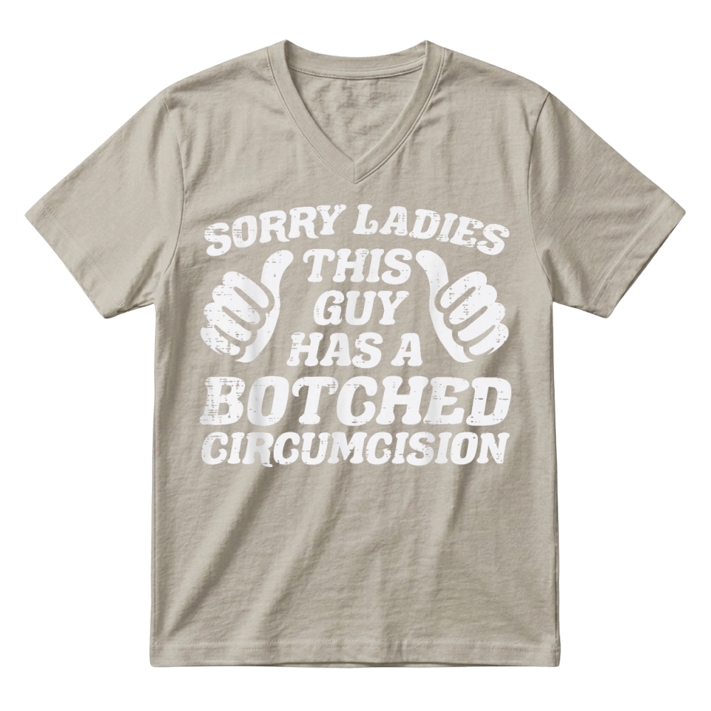 Product Inappropriate This Guy Botched Funny Cringe Humor Meme V-Neck T-shirt