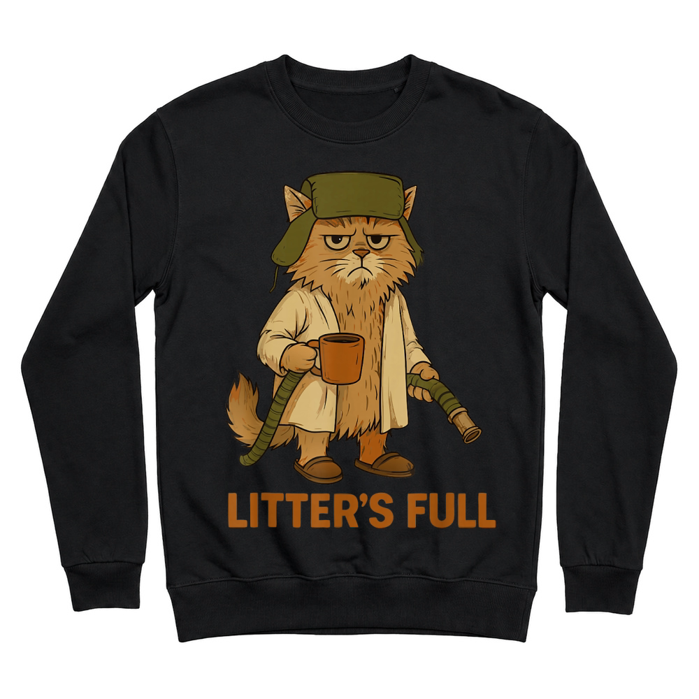 Product Litter’s Full Funny Cat Lovers Christmas Xmas T Shirt Unisex Sweatshirt