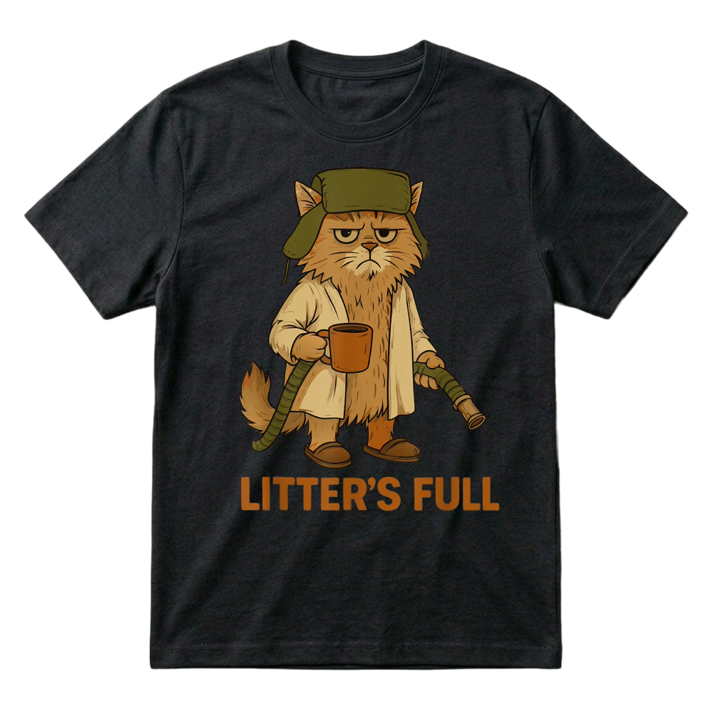 Product Litter’s Full Funny Cat Lovers Christmas Xmas T Shirt T-Shirt