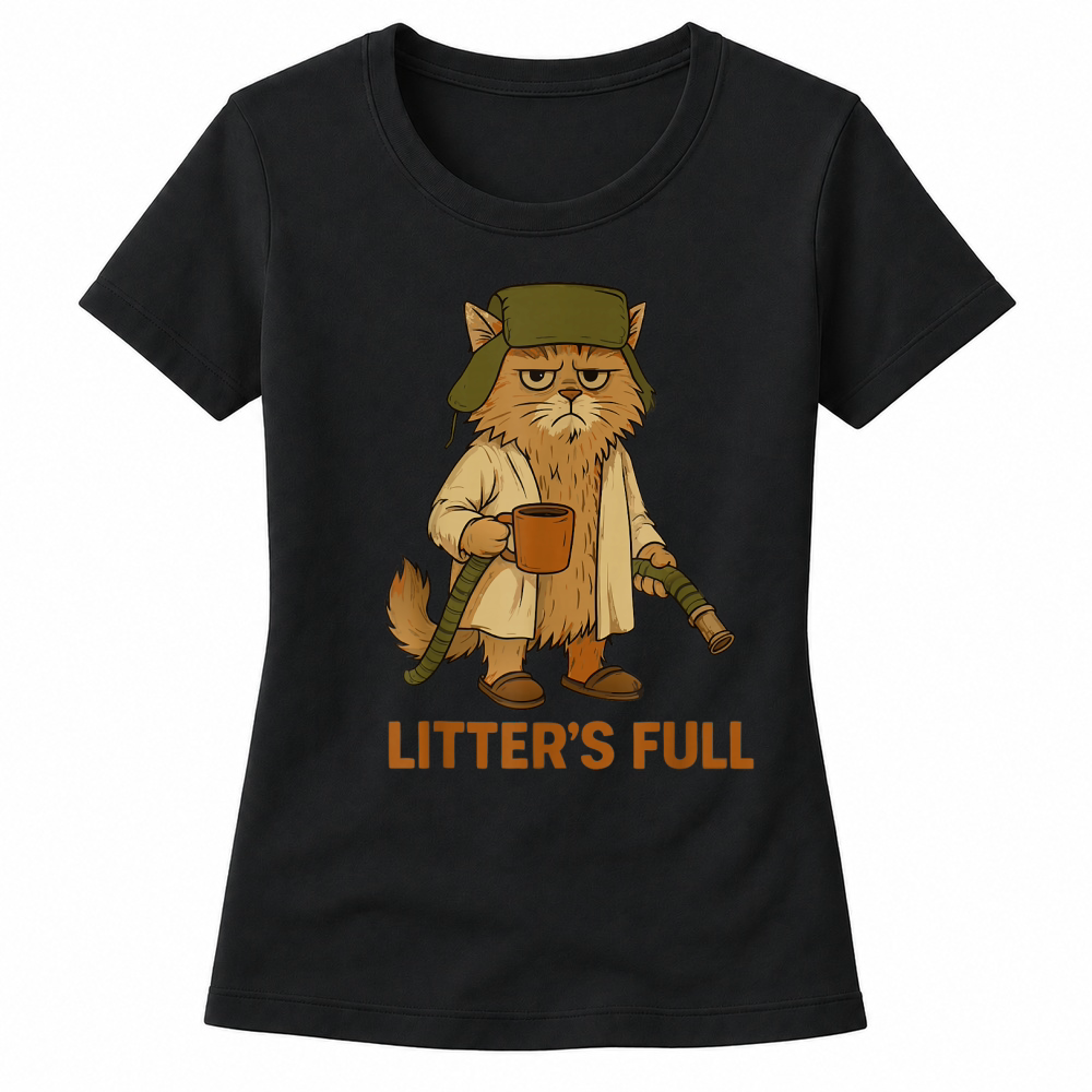 Product Litter’s Full Funny Cat Lovers Christmas Xmas T Shirt Women's T-shirts