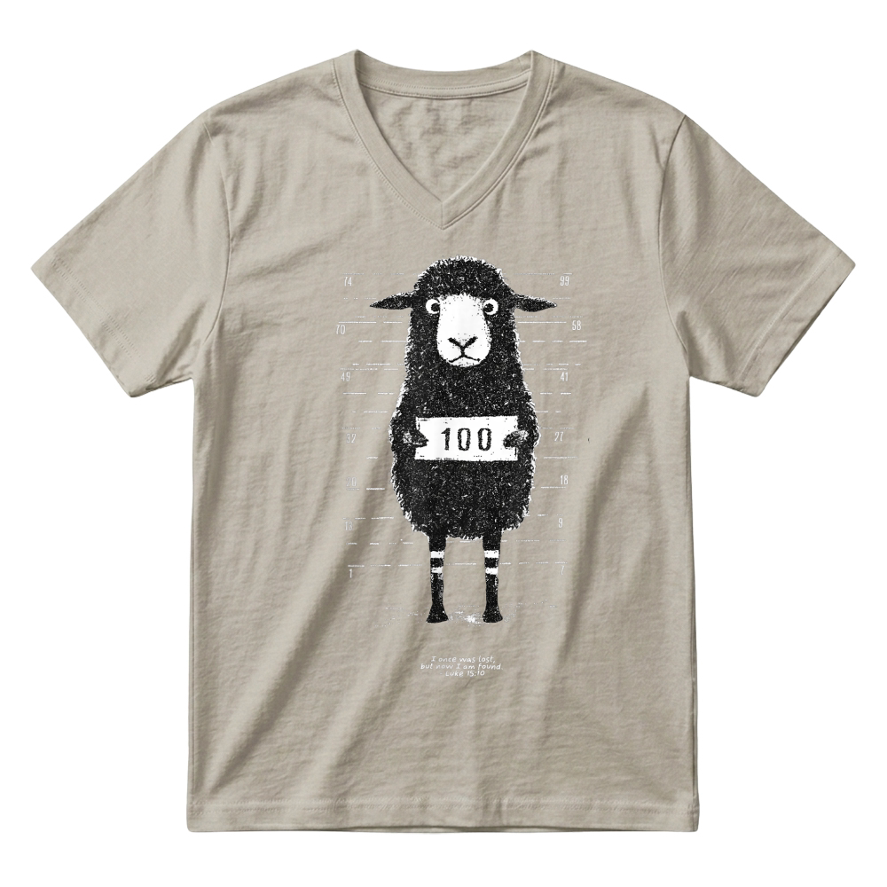Product Lost Sheep   I Once was Lost But Now I Am Found T Shirt V-Neck T-shirt