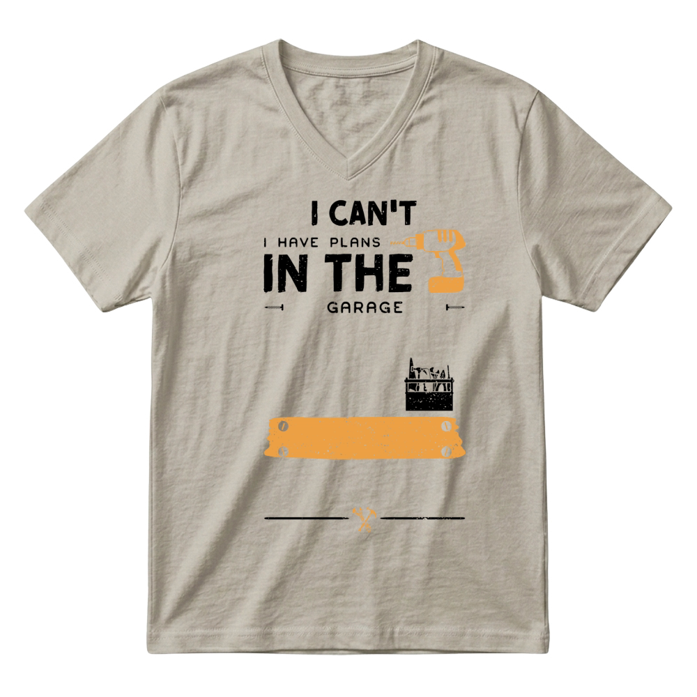 Product Mechanic Humor I Can't I Have Plans In The Gara... Handyman V-Neck T-shirt