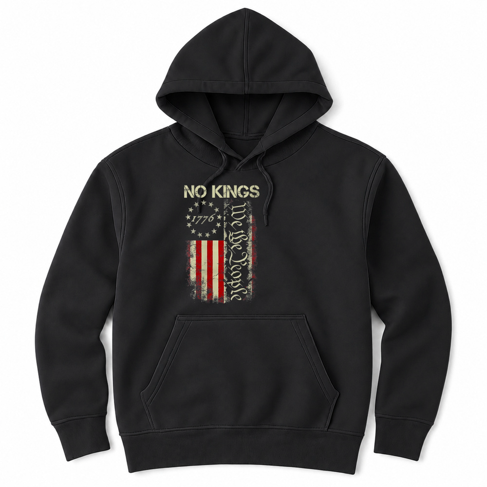 Product No Kings Protest Political Patriotic Unisex Hoodie