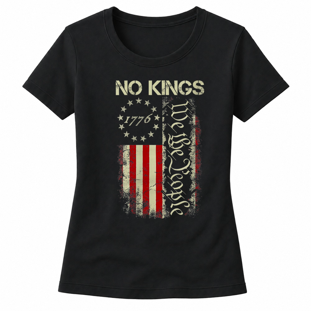 Product No Kings Protest Political Patriotic Women's T-shirts