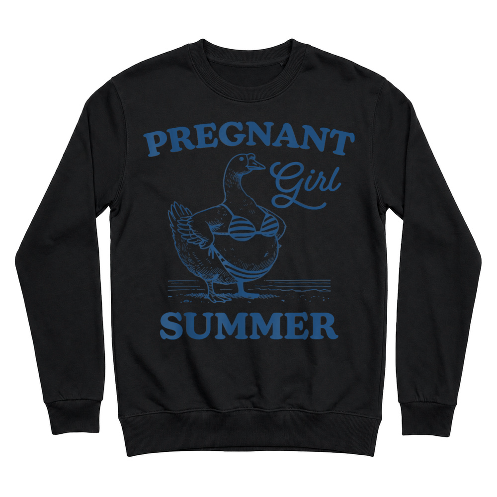 Product Pregnant Girl Summer Funny Baby Announcement Goose Mom T Shirt Unisex Sweatshirt