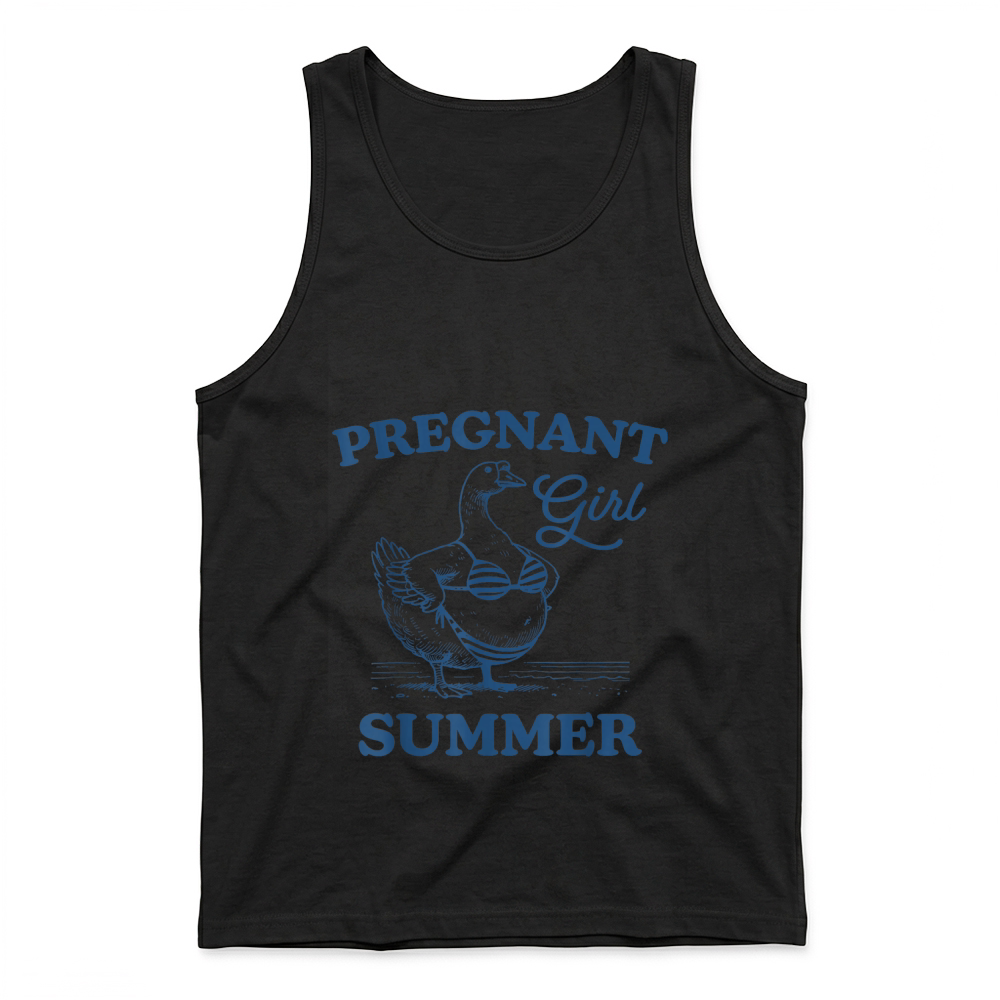 Product Pregnant Girl Summer Funny Baby Announcement Goose Mom T Shirt Tank Top