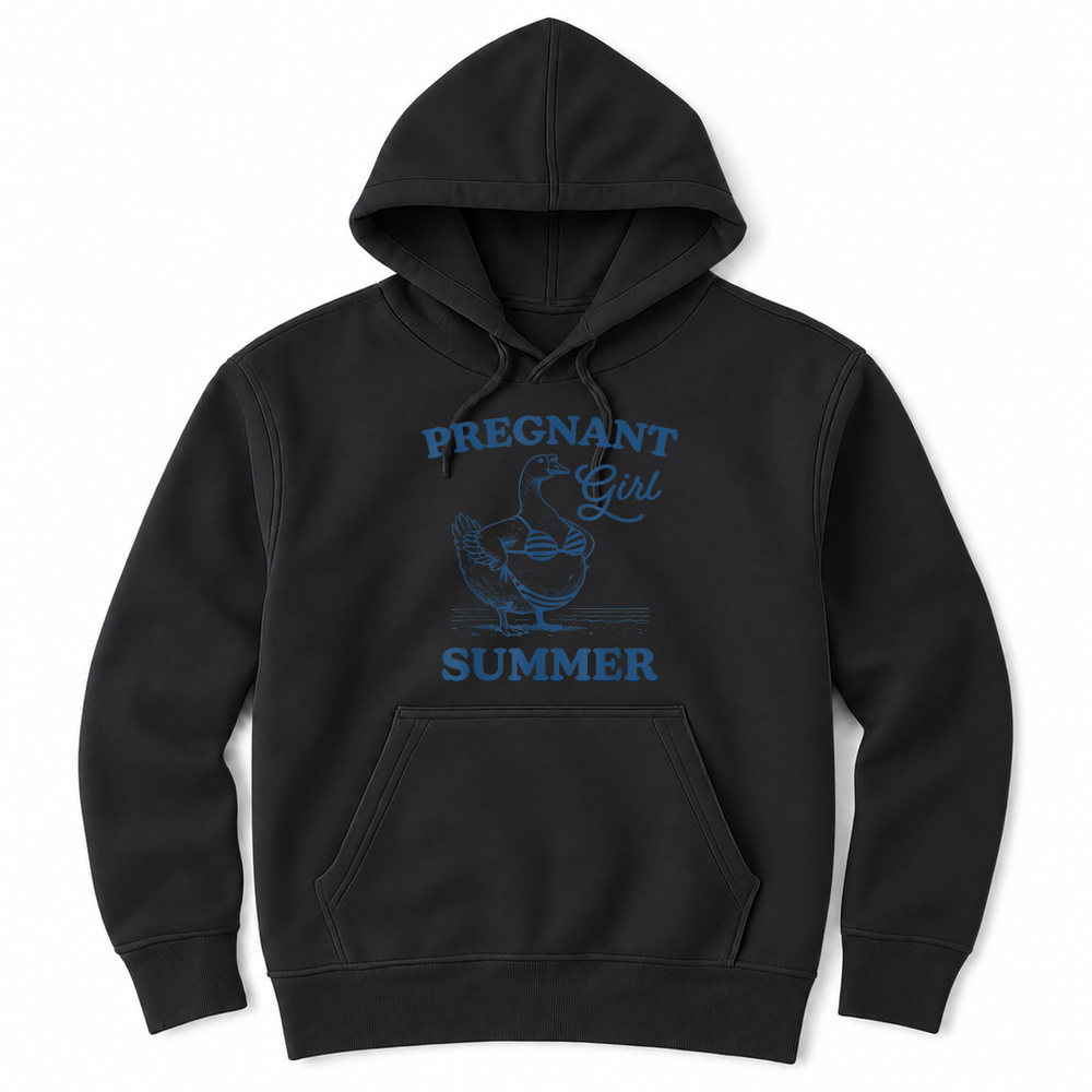 Product Pregnant Girl Summer Funny Baby Announcement Goose Mom T Shirt Unisex Hoodie