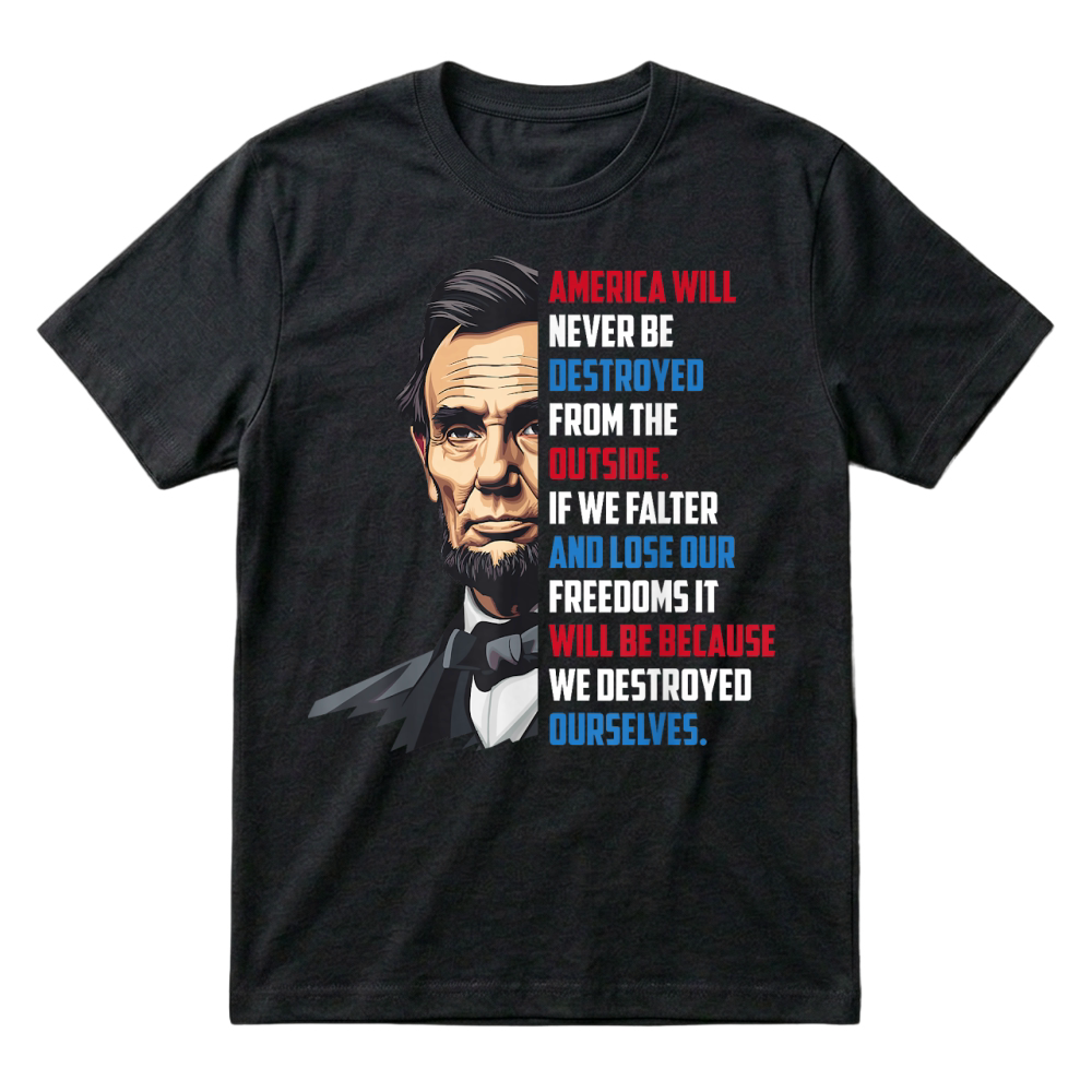 Product Pro Democracy Abraham Lincoln Quote Stand for Freedom T-Shirt