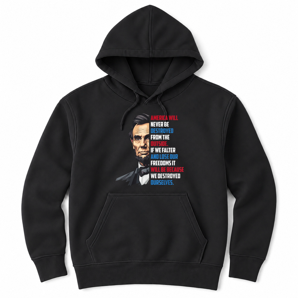 Product Pro Democracy Abraham Lincoln Quote Stand for Freedom Unisex Hoodie