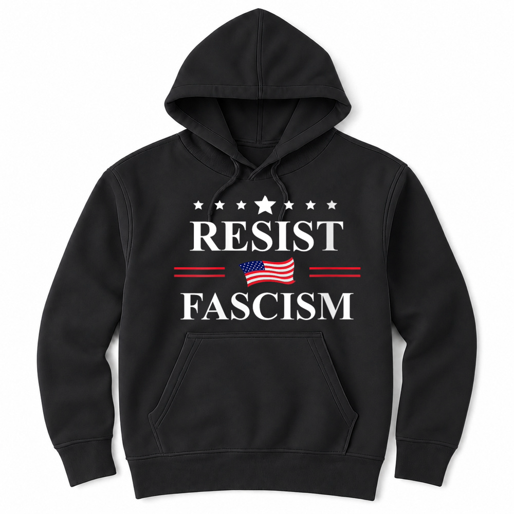 Product Resist Fascism No Kings Fight Fascism Protest Anti Fascism Unisex Hoodie