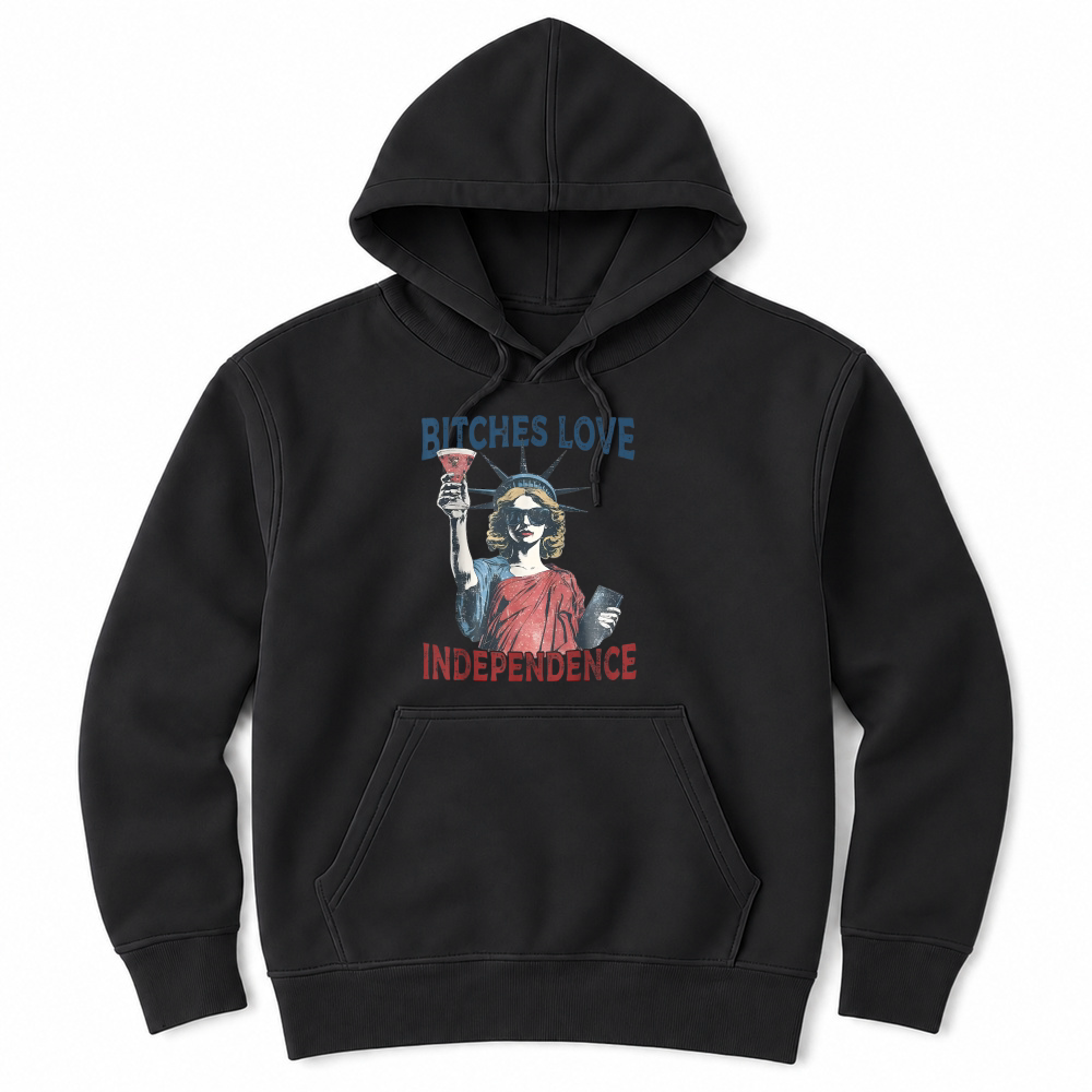 Product Retro Bitches Love Independence Funny 4th of July T Shirt Unisex Hoodie