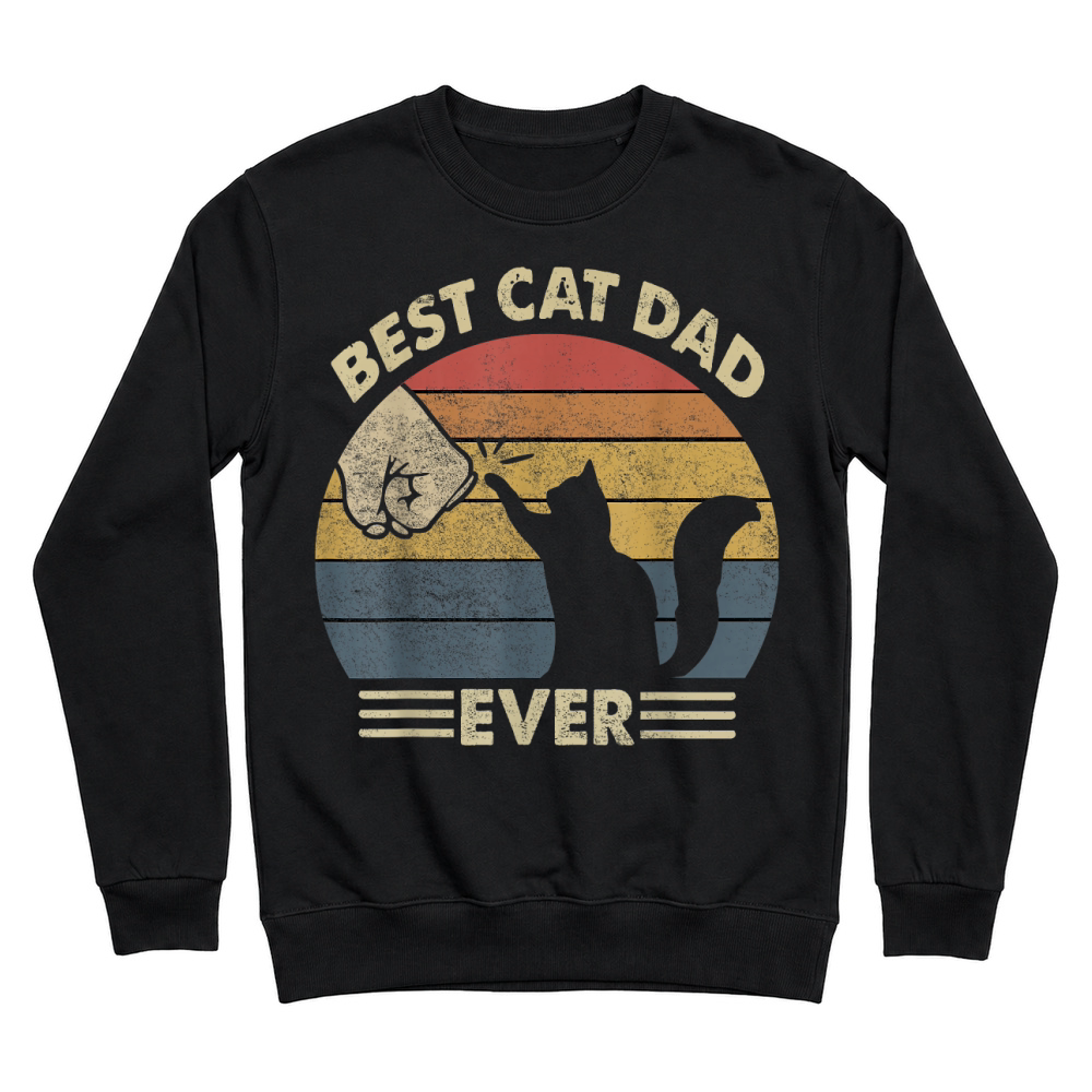 Product Shirt Men Best Cat Dad Ever Funny Cat Lover Gift Unisex Sweatshirt