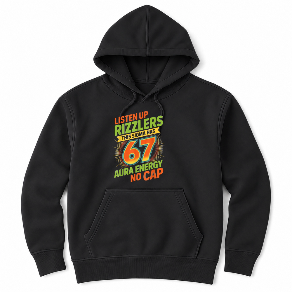 Product Sigma Has 67 Aura Number 67th Aura Farming Ice Cream Drip T Shirt Unisex Hoodie