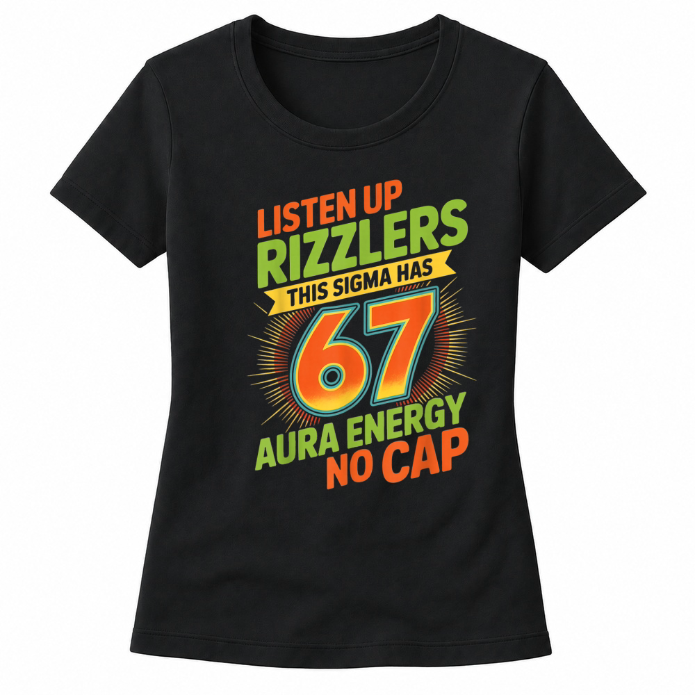 Product Sigma Has 67 Aura Number 67th Aura Farming Ice Cream Drip T Shirt Women's T-shirts