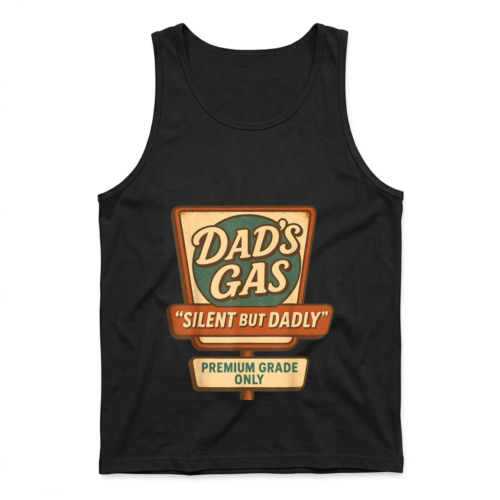 Product Silent But Dadly Funny Father's Day Fart Dad Farting Vintage Tank Top