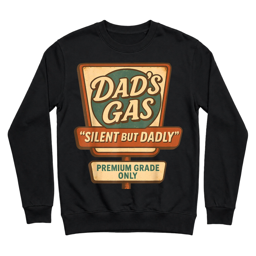 Product Silent But Dadly Funny Father's Day Fart Dad Farting Vintage Unisex Sweatshirt