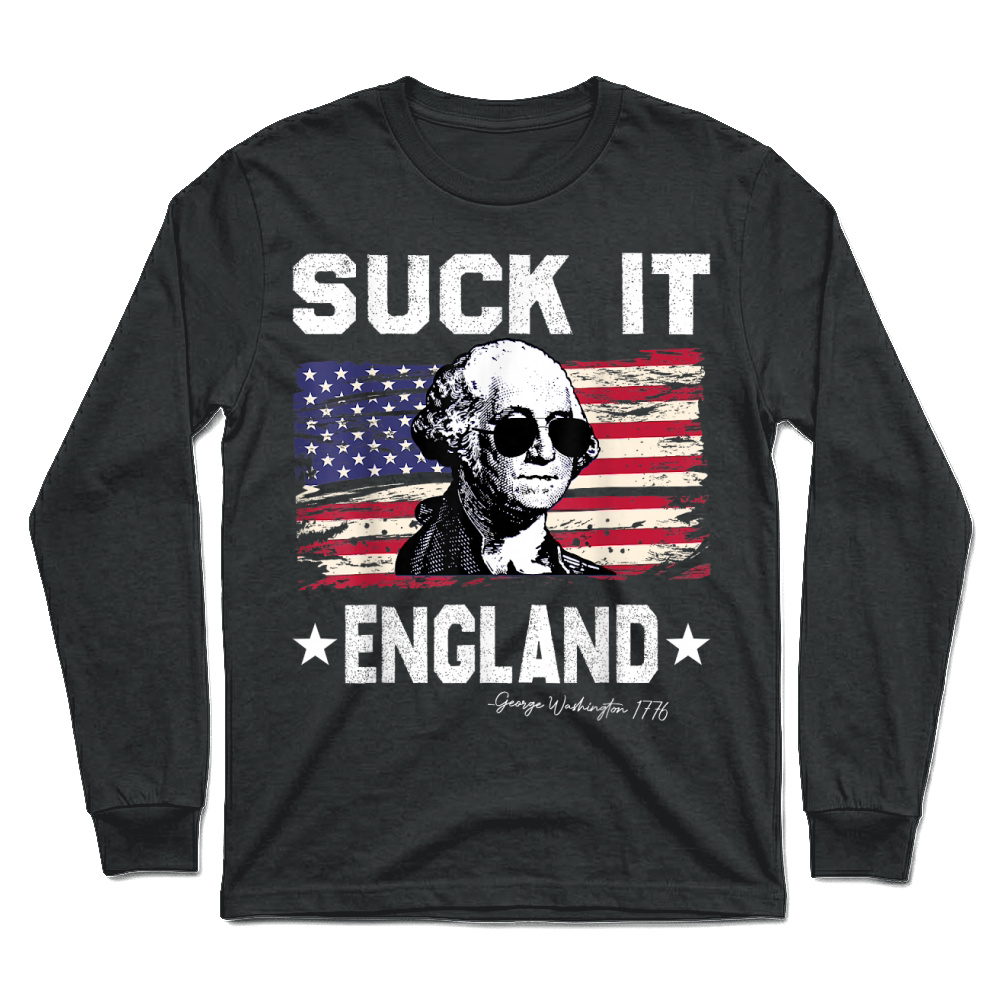Product Suck It England Funny 4th of July George Washington 1776 Unisex Longsleeve
