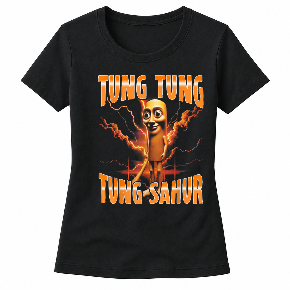 Product Surreal Italian Brainrot Meme Tung Tung Tung Sahur Women's T-shirts