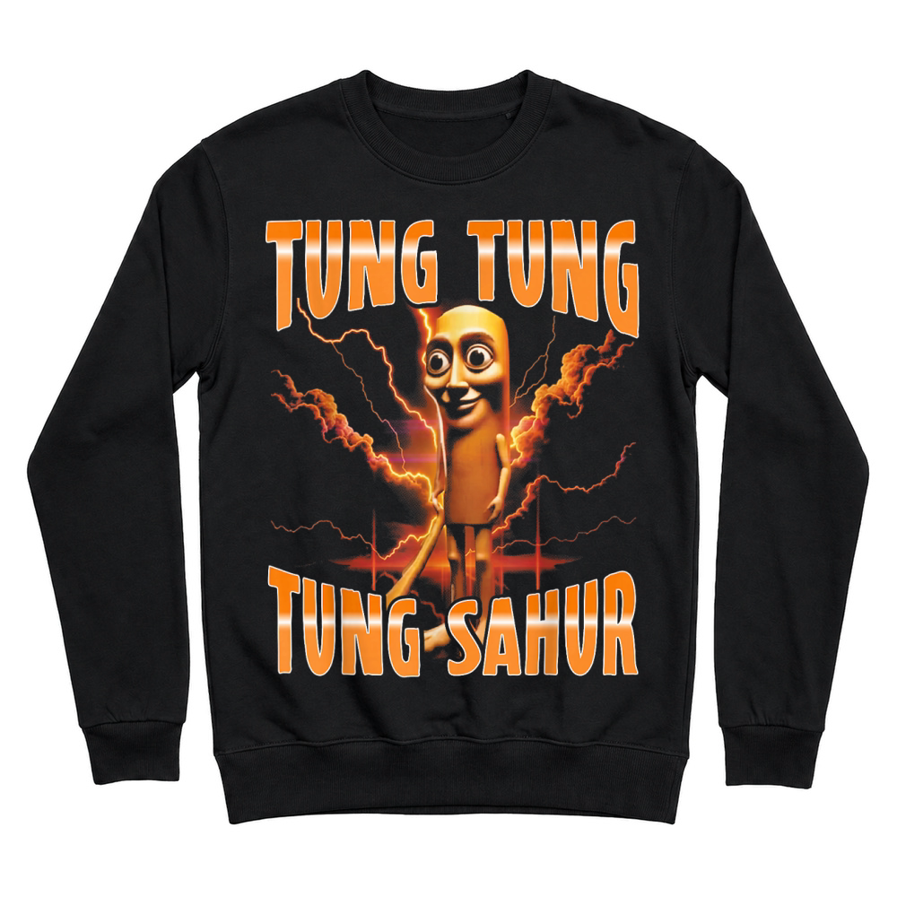 Product Surreal Italian Brainrot Meme Tung Tung Tung Sahur Unisex Sweatshirt